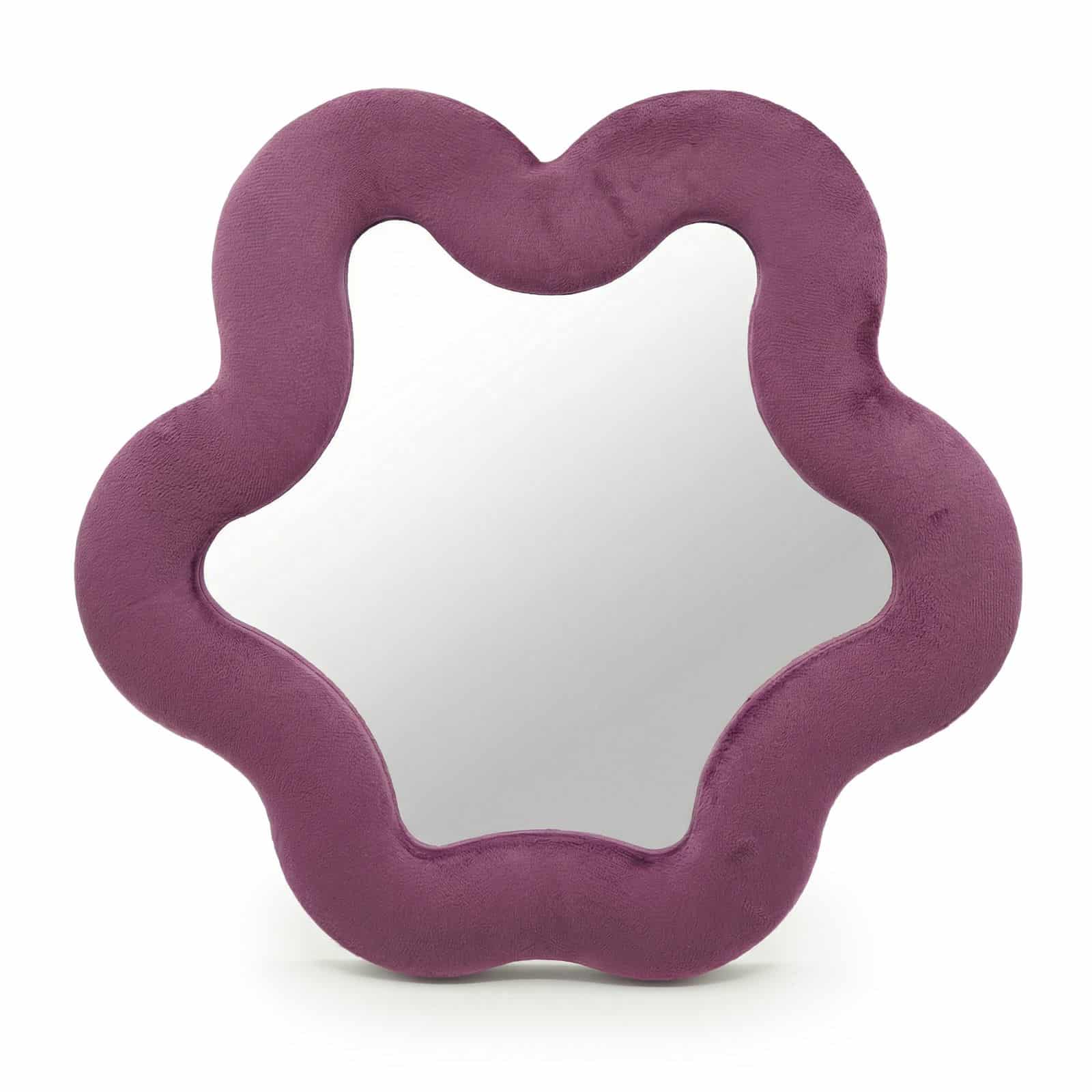 Espejo suave ondulado – Estrella – malva (33 x 31 x 2.3cm)