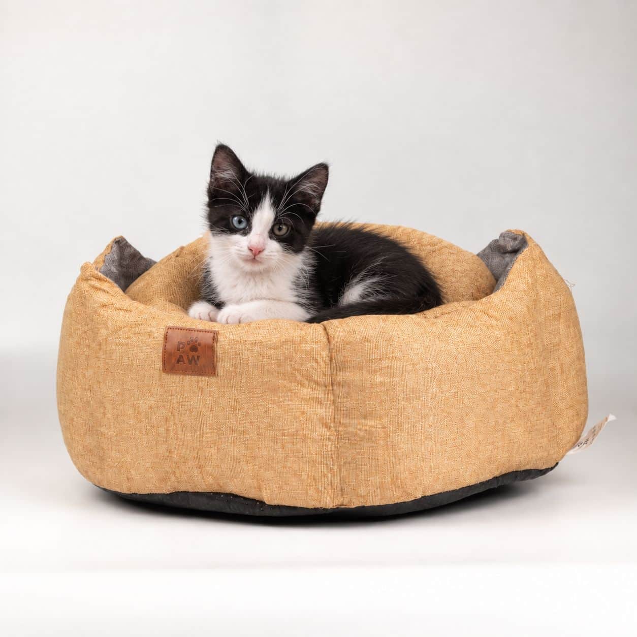 Cama para mascotas – Mediana Corona Real – Arena y Gris – 50 × 50 × 26 cm - Imagen 5