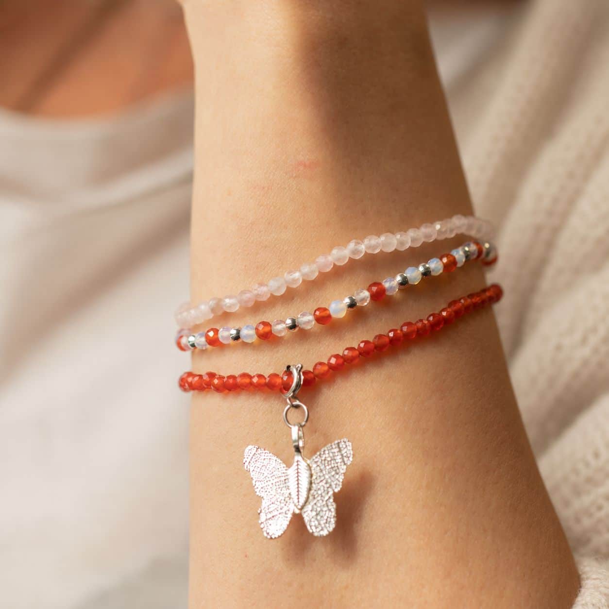 Conjunto de pulseras con gemas de espíritu ninfa - Amor y Llama - Imagen 5