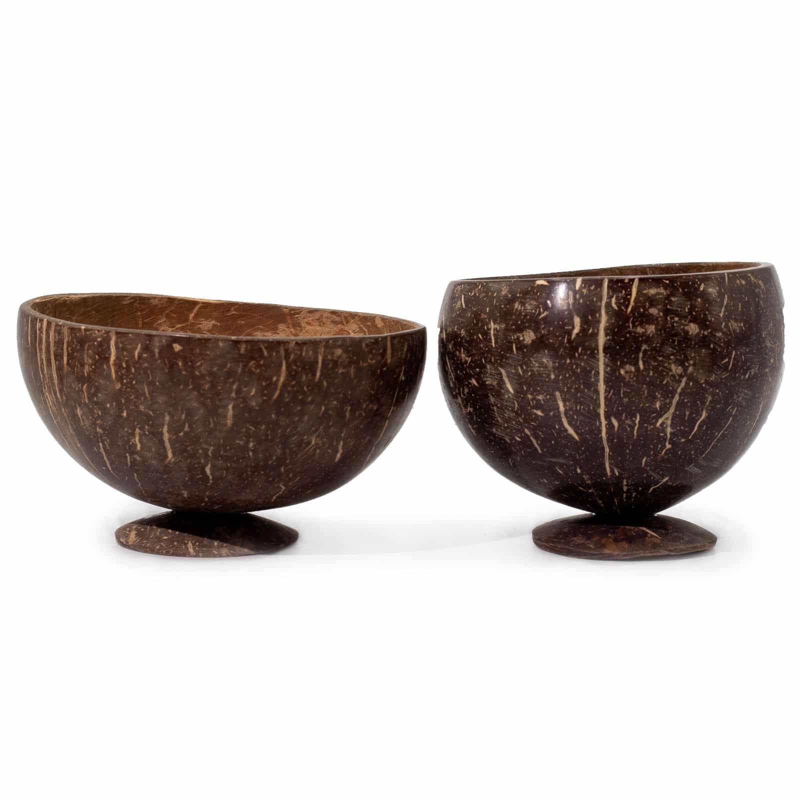 Pequeño tazón de coco natural con soporte - Imagen 4