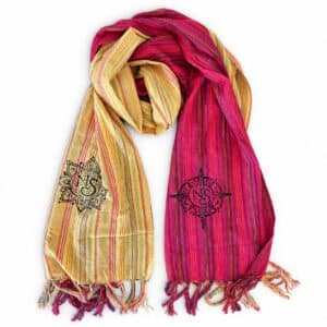 Nomad Sari - Bufanda de bendición de viaje - 170x50cm - Despedida de Katmandú