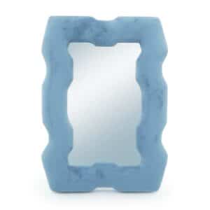 Espejo suave y ondulado – Marco grueso – Azul real (30.5x22.5x2.3cm)