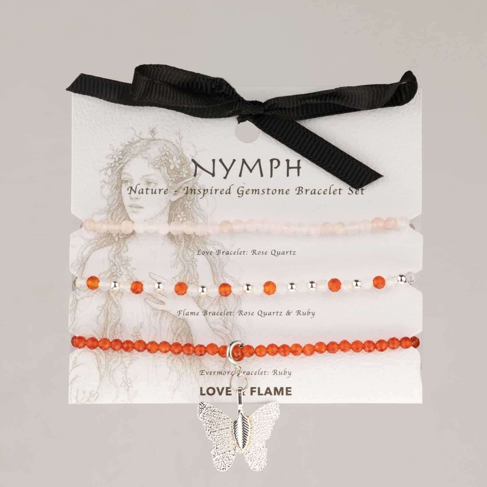 Conjunto de pulseras con gemas de espíritu ninfa - Amor y Llama