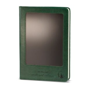 Cuaderno de Intención A5 - Pantalla LCD de limpieza - Efecto cuero verde - 80 hojas