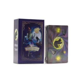 Conjunto de cartas de Tarot con lámina púrpura - Tarot de la Bruja - con folleto