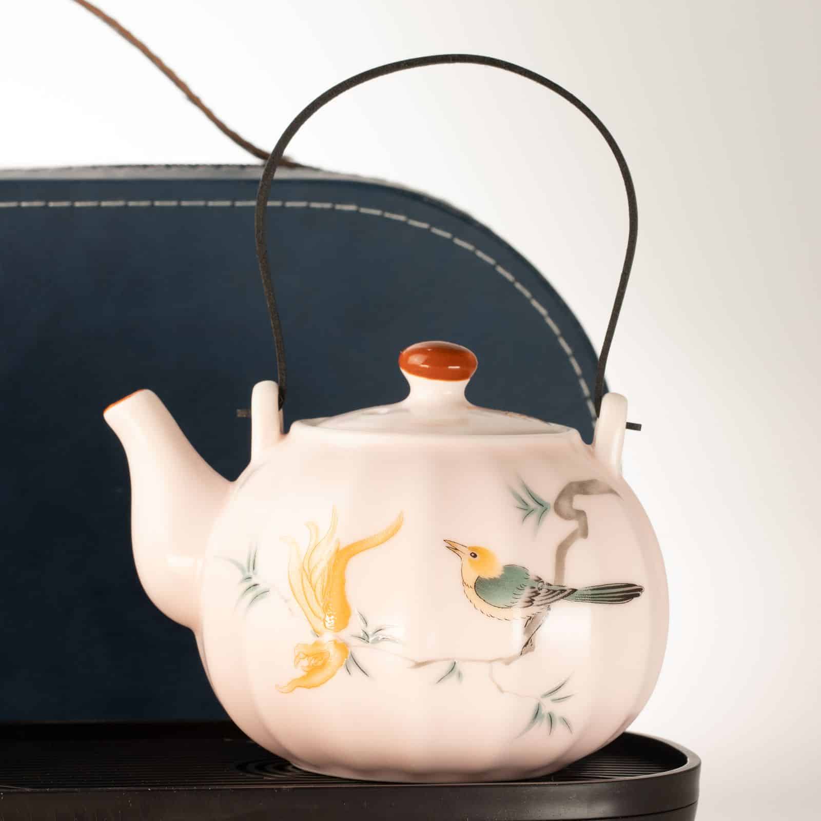 Juego de tetera de viaje y cuatro tazas - Estilo rosa vintage de calabaza - Imagen 3