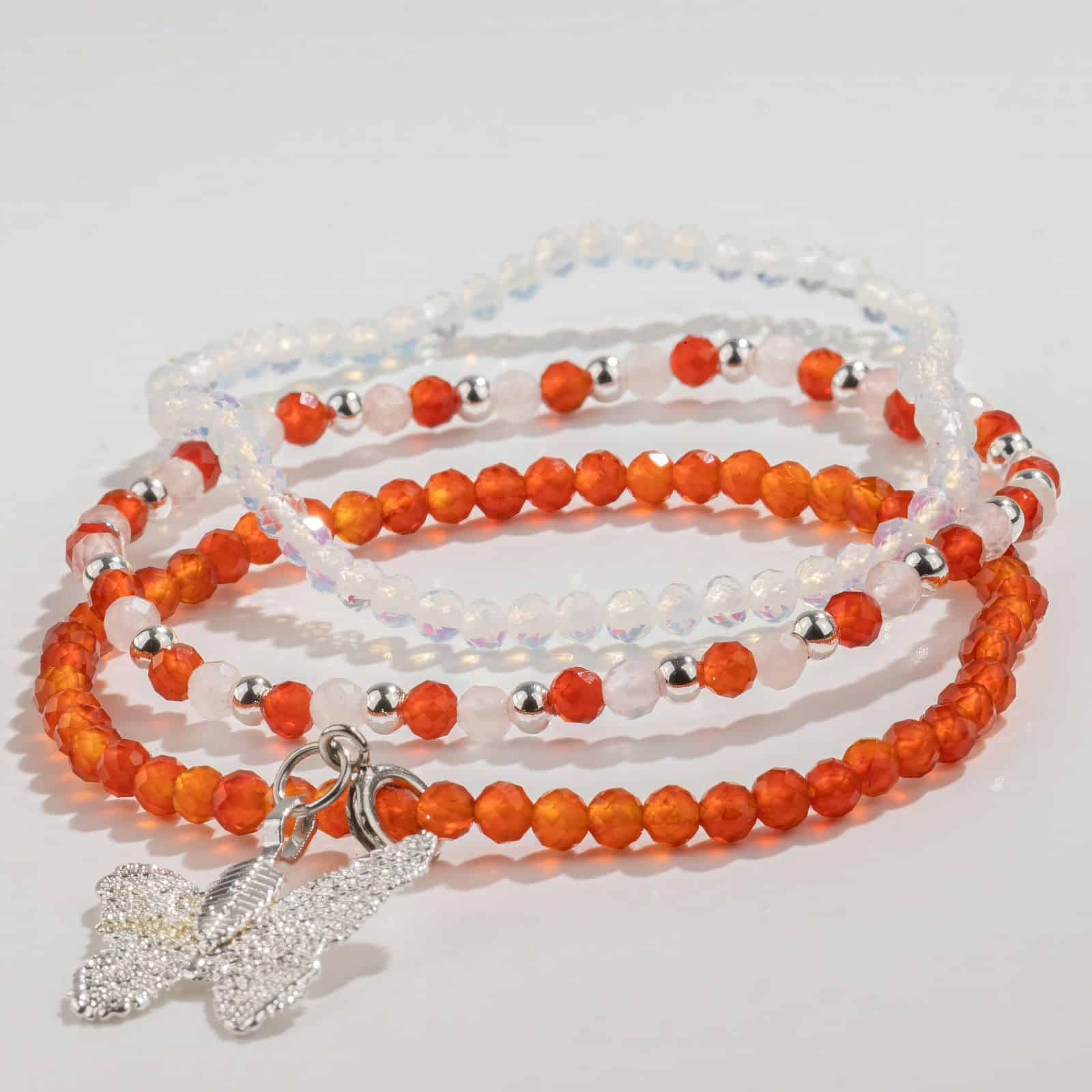 Conjunto de pulseras con piedras preciosas del Espíritu Ninfa - Luna de Sangre - Imagen 3