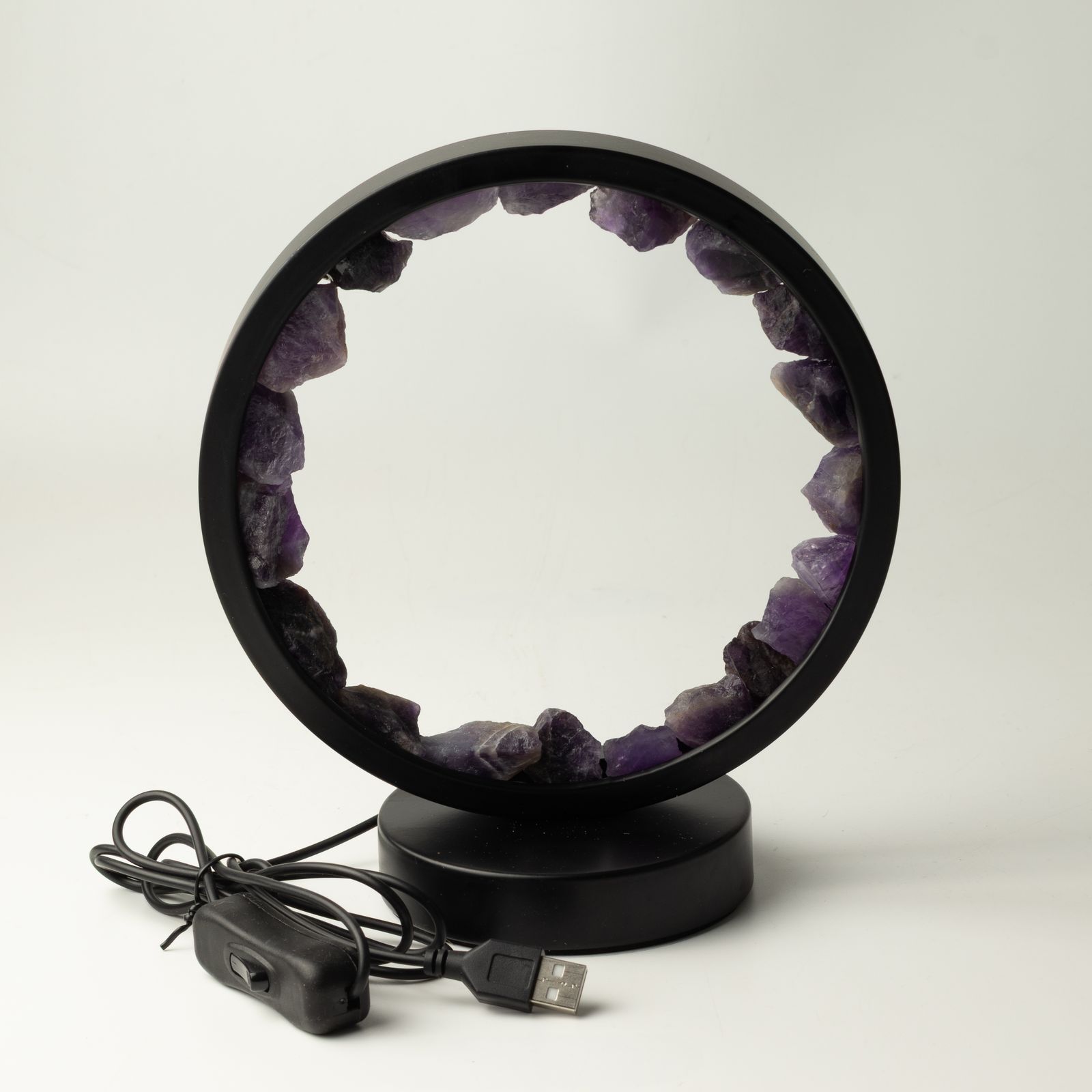 Lámpara Halo de Piedras Preciosas - Espíritu Zen - Amatista - Imagen 7