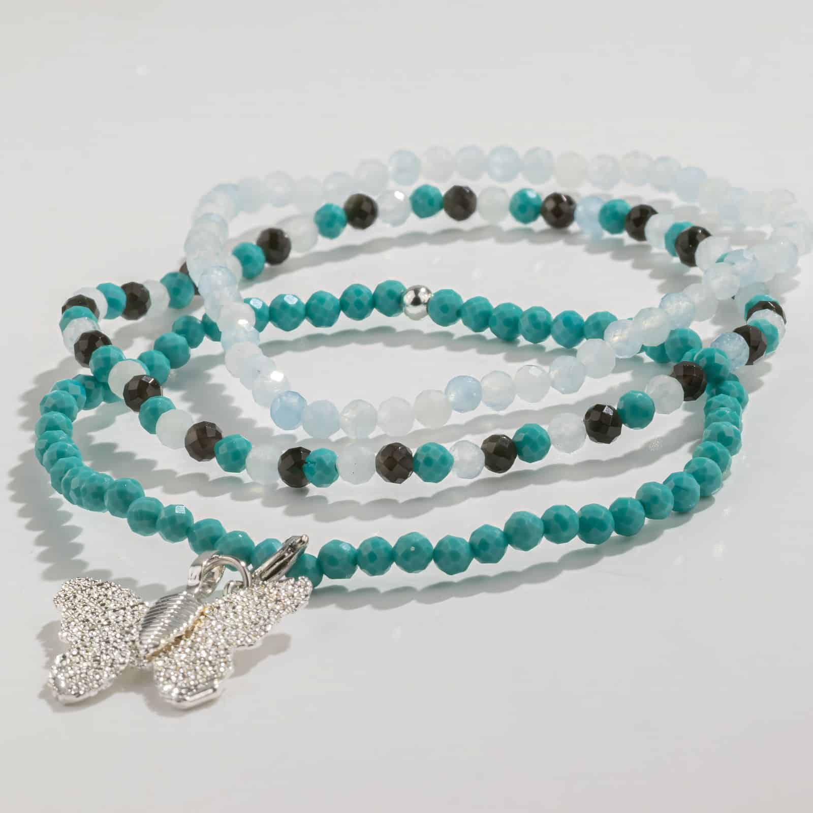 Conjunto de pulseras de gemas con Espíritu de Ninfa - Océano sin fin - Imagen 6