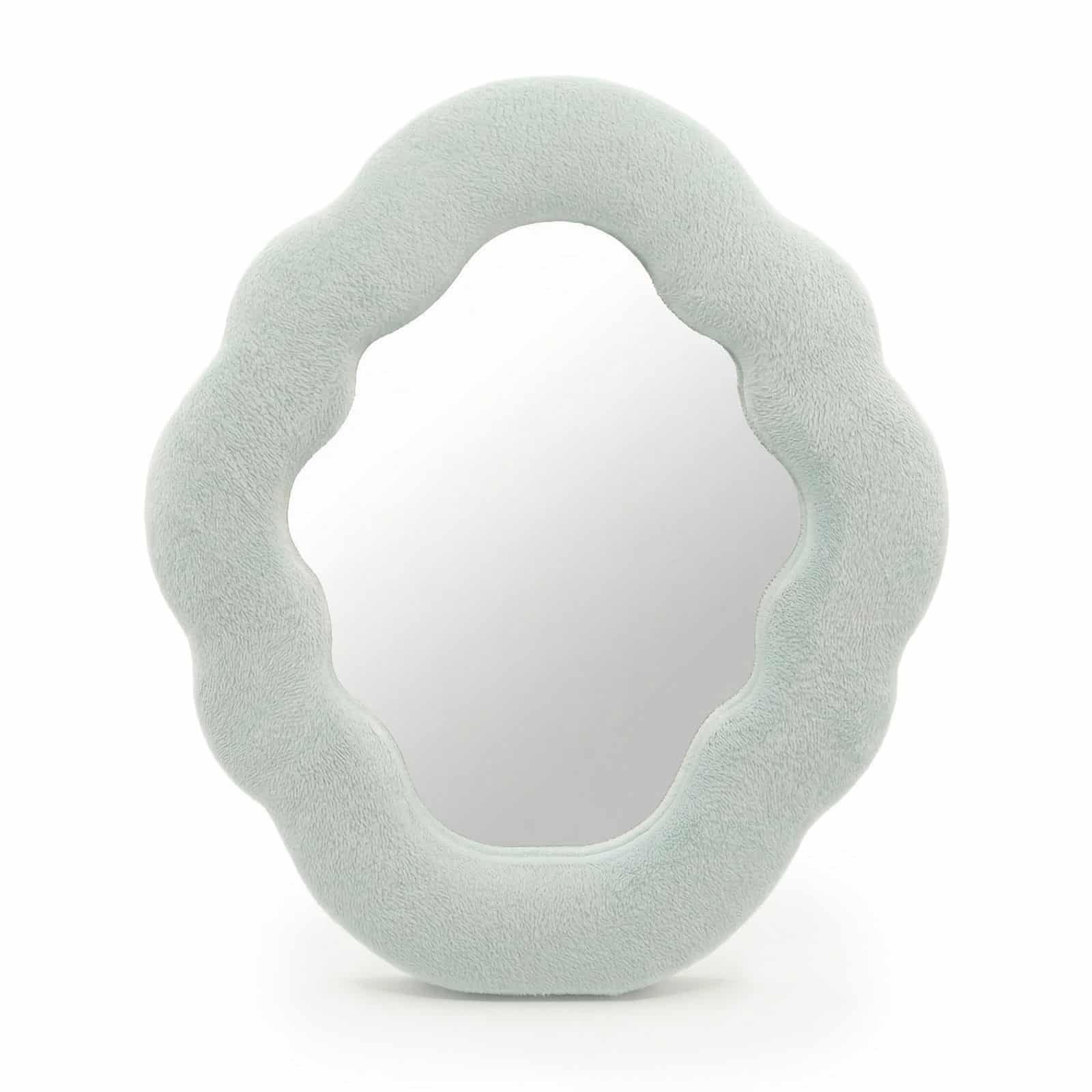 Espejo suave y ondulado – Nube – Azul nube (28x24x2.3cm)