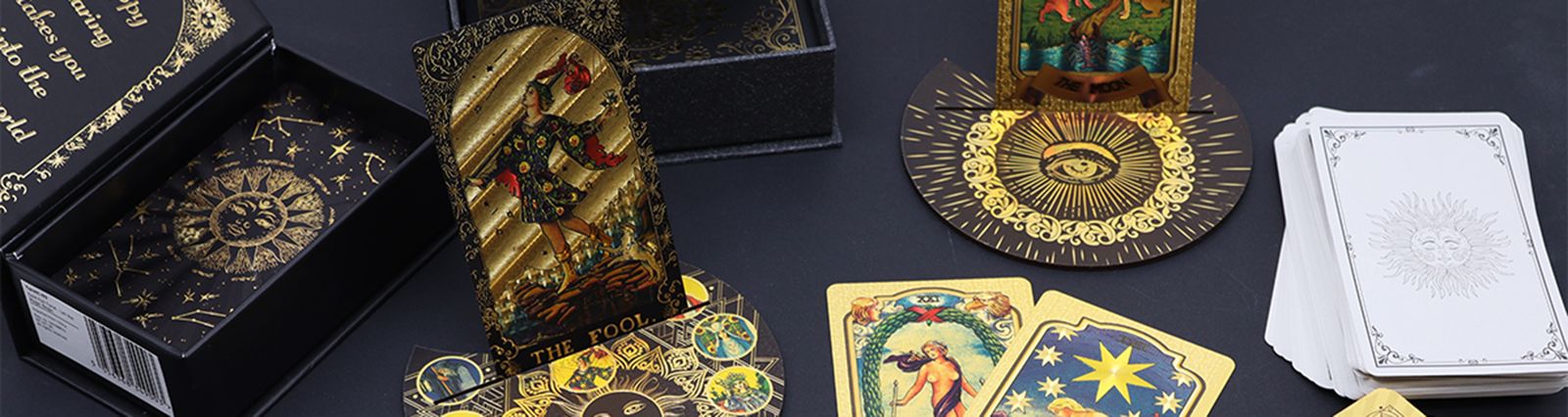Set de cartas del tarot en caja de regalo rosa con lámina rubí - con folleto - Imagen 8