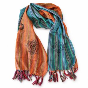 Nomad Sari - Bufanda de bendición de viaje - 170x50cm - Amanecer de los peregrinos