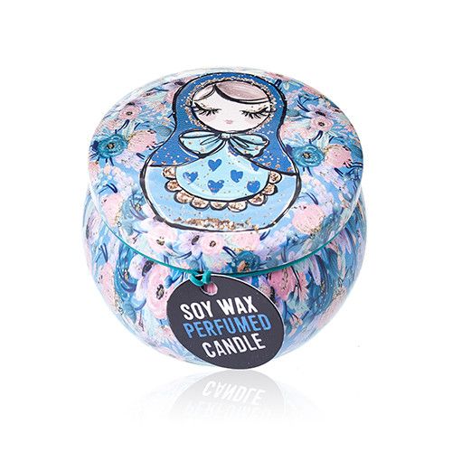 Vela artistica de Hojalata - Muñecas rusas -Muñeca azul - Imagen 14