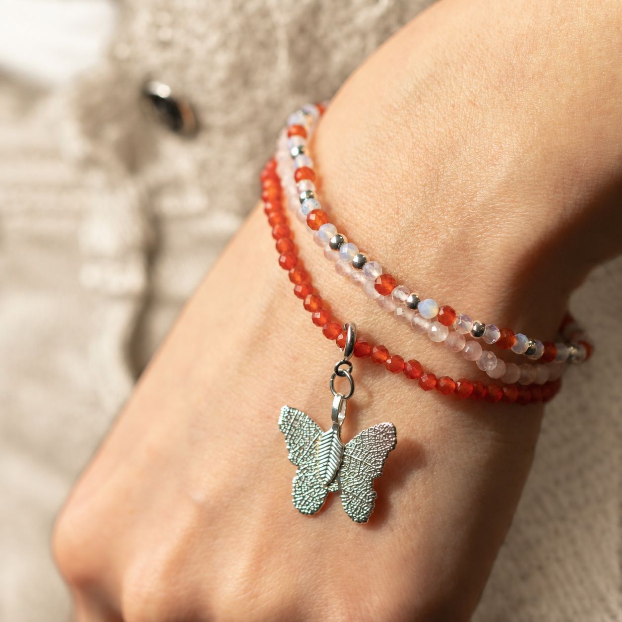Conjunto de pulseras con gemas de espíritu ninfa - Amor y Llama - Imagen 6